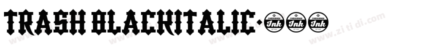 Trash BlackItalic字体转换